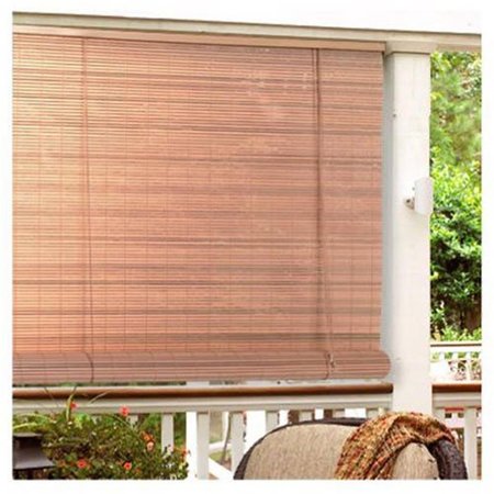 PALACEDESIGNS 36 x 72 in. PVC Roll Up Blind, Woodgrain PA2669054